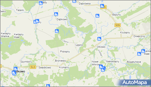 mapa Łępno, Łępno na mapie Targeo