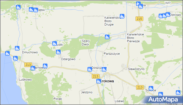 mapa Łętowice gmina Krokowa, Łętowice gmina Krokowa na mapie Targeo