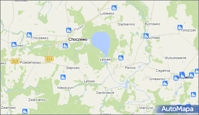 mapa Łętówko, Łętówko na mapie Targeo