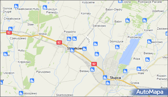 mapa Łężec gmina Strzałkowo, Łężec gmina Strzałkowo na mapie Targeo