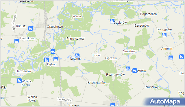 mapa Lgów, Lgów na mapie Targeo