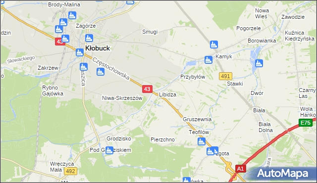 mapa Libidza, Libidza na mapie Targeo