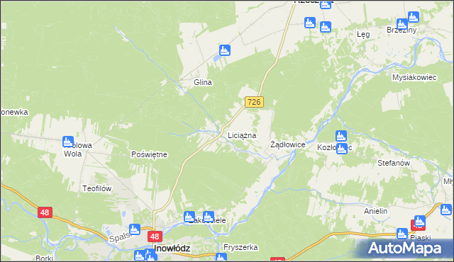 mapa Liciążna, Liciążna na mapie Targeo