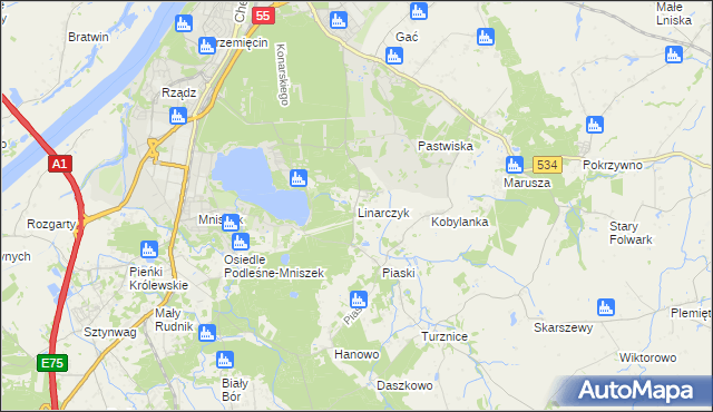 mapa Linarczyk, Linarczyk na mapie Targeo