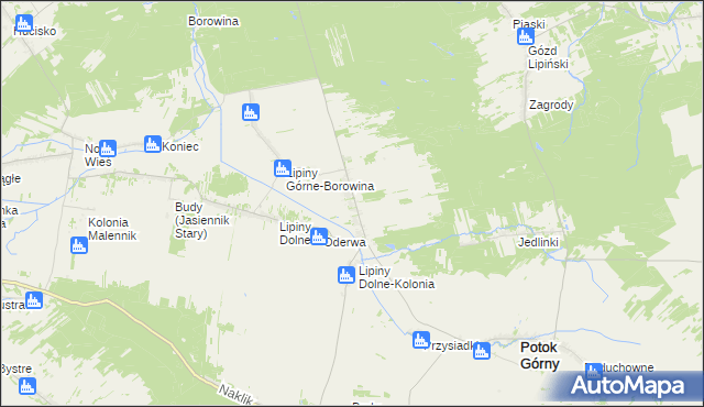 mapa Lipiny Górne-Lewki, Lipiny Górne-Lewki na mapie Targeo