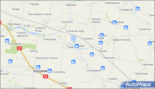 mapa Lipka gmina Szczytniki, Lipka gmina Szczytniki na mapie Targeo