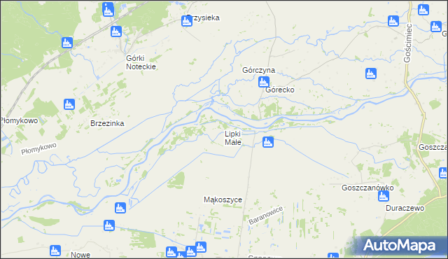 mapa Lipki Małe, Lipki Małe na mapie Targeo