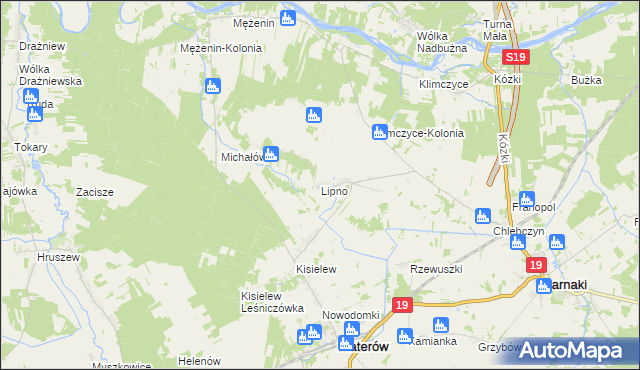 mapa Lipno gmina Platerów, Lipno gmina Platerów na mapie Targeo