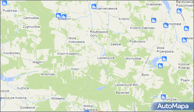 mapa Lipowczyce, Lipowczyce na mapie Targeo