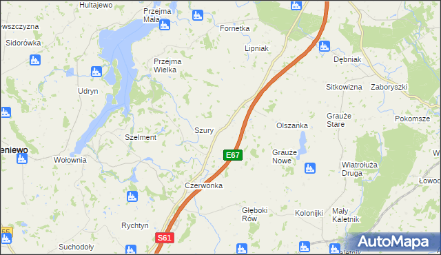 mapa Lipowo gmina Szypliszki, Lipowo gmina Szypliszki na mapie Targeo