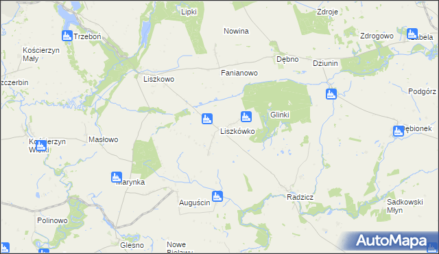 mapa Liszkówko, Liszkówko na mapie Targeo