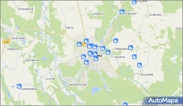 mapa Łobez, Łobez na mapie Targeo