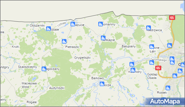 mapa Łobody, Łobody na mapie Targeo