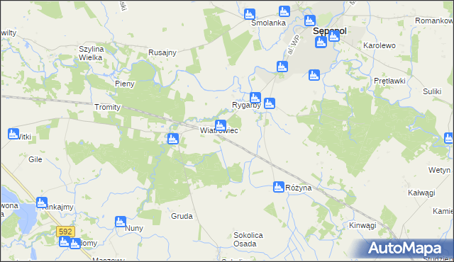 mapa Łobzowo gmina Sępopol, Łobzowo gmina Sępopol na mapie Targeo