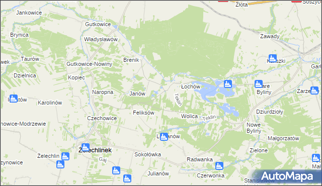 mapa Łochów Nowy, Łochów Nowy na mapie Targeo