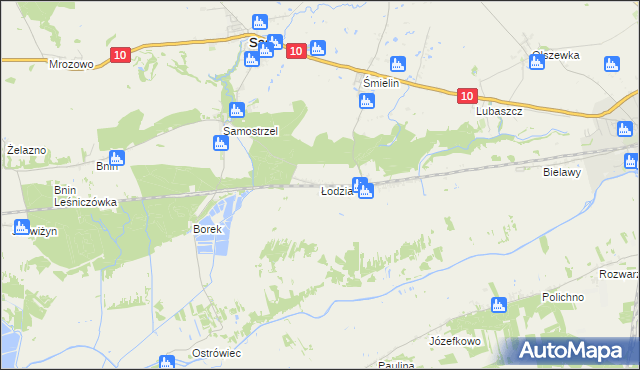 mapa Łodzia gmina Sadki, Łodzia gmina Sadki na mapie Targeo