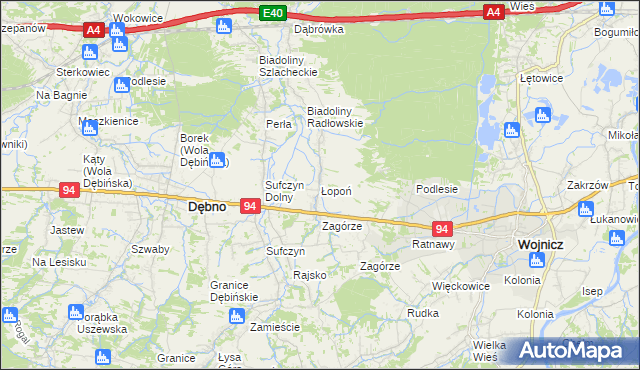 mapa Łopoń, Łopoń na mapie Targeo