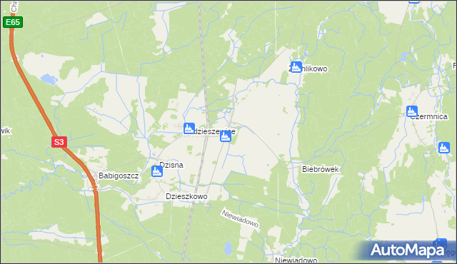 mapa Łoźnica, Łoźnica na mapie Targeo