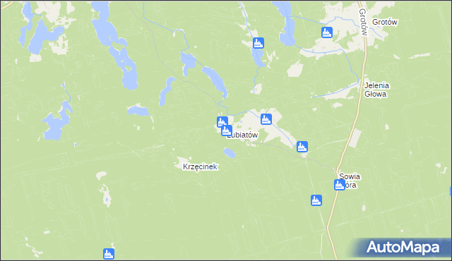 mapa Lubiatów gmina Drezdenko, Lubiatów gmina Drezdenko na mapie Targeo