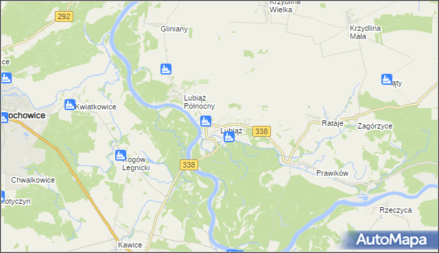 mapa Lubiąż, Lubiąż na mapie Targeo