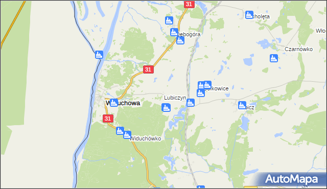 mapa Lubiczyn gmina Widuchowa, Lubiczyn gmina Widuchowa na mapie Targeo