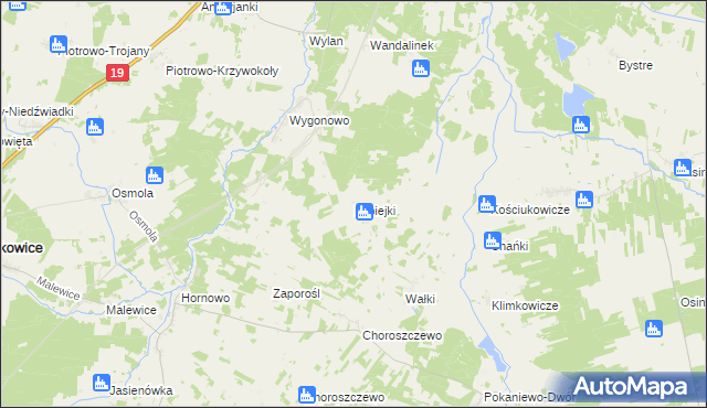 mapa Lubiejki, Lubiejki na mapie Targeo