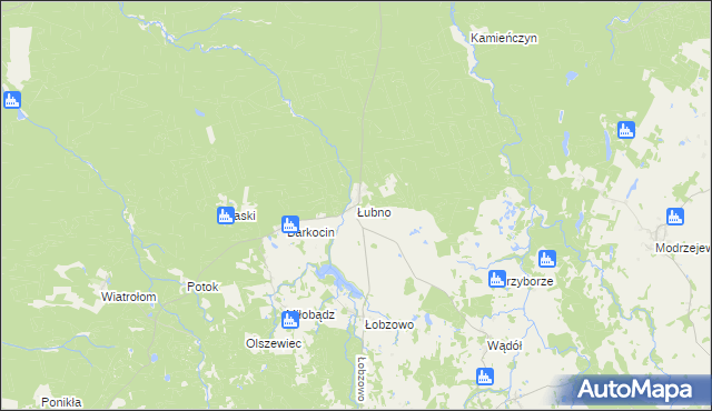 mapa Łubno gmina Kołczygłowy, Łubno gmina Kołczygłowy na mapie Targeo