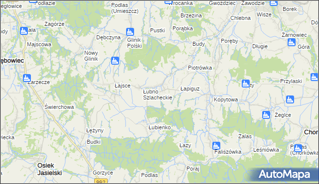 mapa Łubno-Opace, Łubno-Opace na mapie Targeo