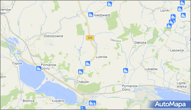 mapa Lubnów gmina Ziębice, Lubnów gmina Ziębice na mapie Targeo