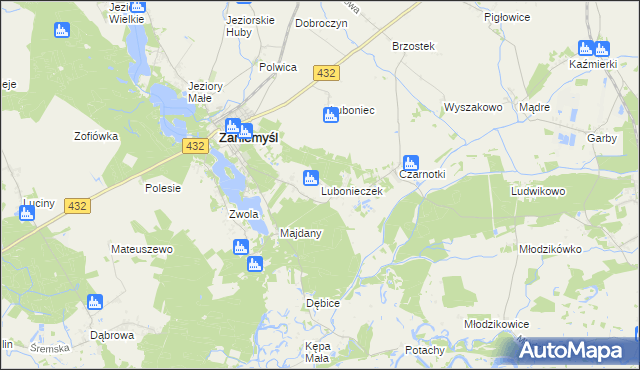 mapa Lubonieczek, Lubonieczek na mapie Targeo