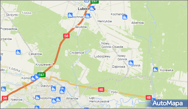 mapa Luboszewy, Luboszewy na mapie Targeo