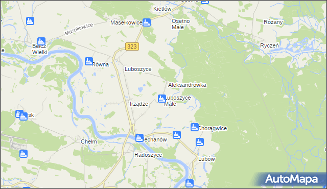 mapa Luboszyce Małe, Luboszyce Małe na mapie Targeo