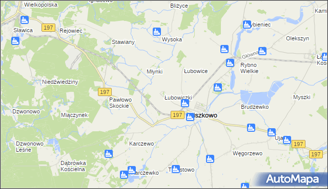 mapa Łubowiczki, Łubowiczki na mapie Targeo