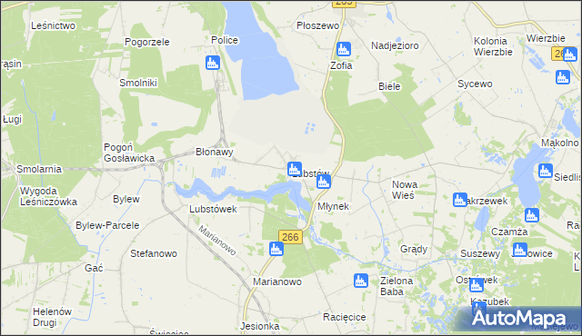 mapa Lubstów, Lubstów na mapie Targeo