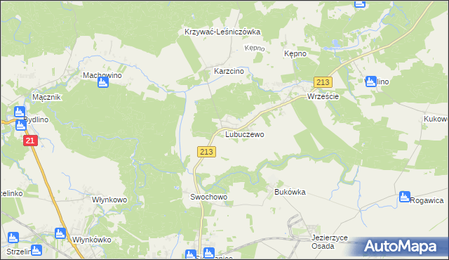 mapa Lubuczewo, Lubuczewo na mapie Targeo
