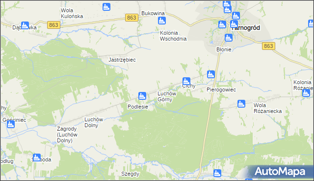 mapa Luchów Górny, Luchów Górny na mapie Targeo