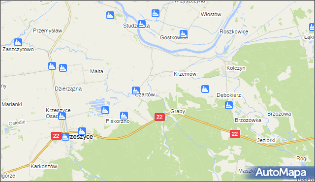 mapa Łukomin, Łukomin na mapie Targeo