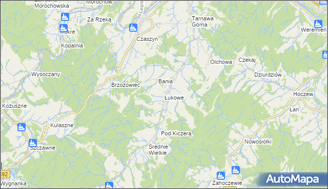 mapa Łukowe, Łukowe na mapie Targeo