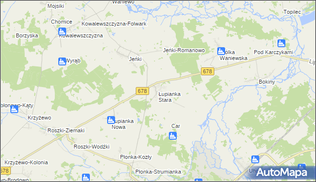 mapa Łupianka Stara, Łupianka Stara na mapie Targeo