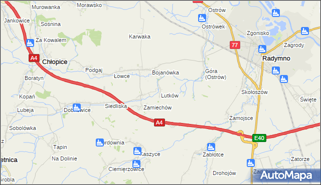 mapa Lutków, Lutków na mapie Targeo