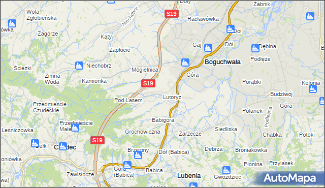 mapa Lutoryż, Lutoryż na mapie Targeo