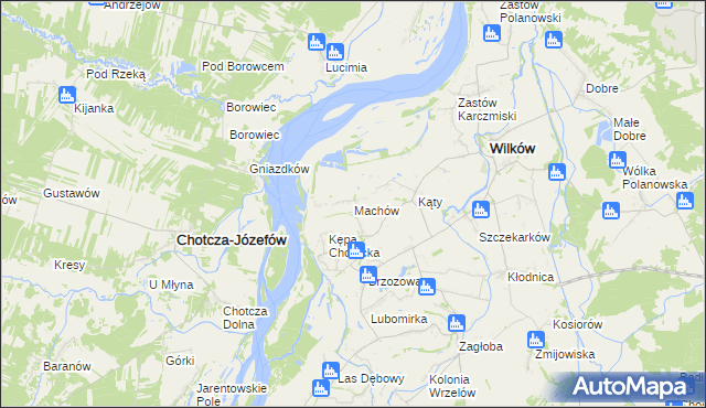 mapa Machów, Machów na mapie Targeo