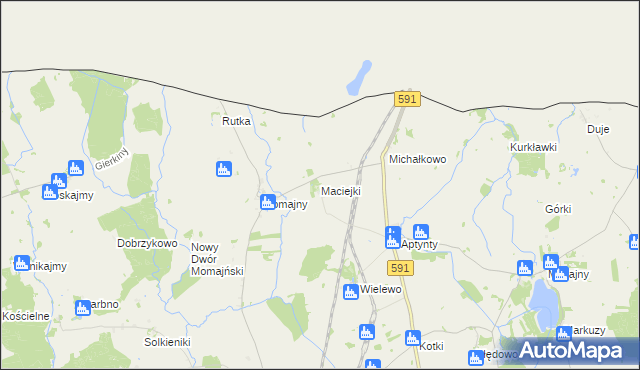 mapa Maciejki, Maciejki na mapie Targeo