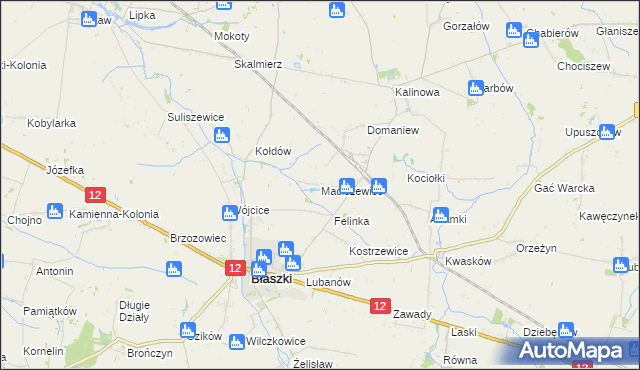 mapa Maciszewice, Maciszewice na mapie Targeo