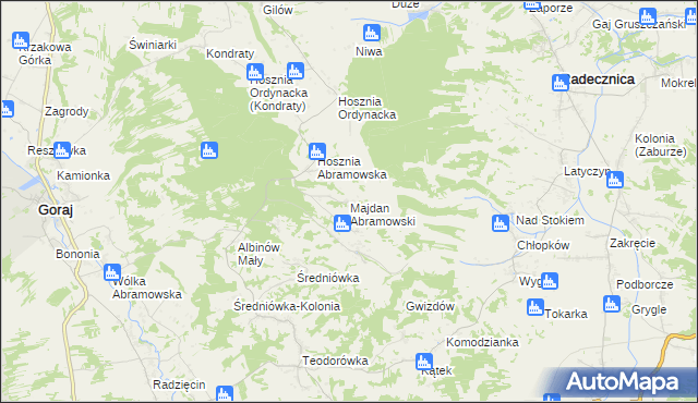 mapa Majdan Abramowski, Majdan Abramowski na mapie Targeo