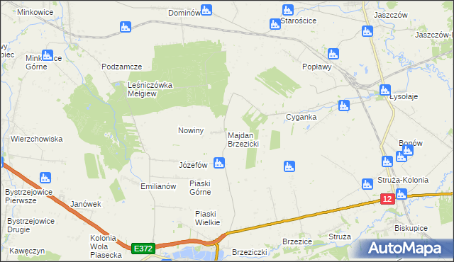 mapa Majdan Brzezicki, Majdan Brzezicki na mapie Targeo