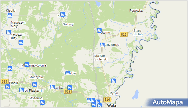 mapa Majdan Stuleński, Majdan Stuleński na mapie Targeo