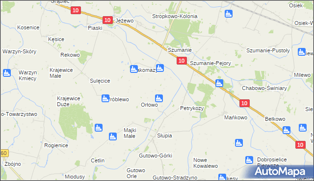 mapa Majki Duże, Majki Duże na mapie Targeo