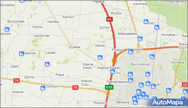 mapa Majków Mały, Majków Mały na mapie Targeo