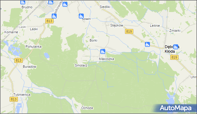 mapa Makoszka, Makoszka na mapie Targeo